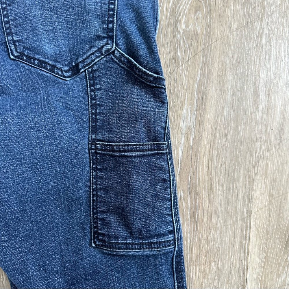 Ridgecut Jeans Women's 8 Blue Cotton Denim Straight Leg Carpenter Faded Stretch - Picture 5 of 7